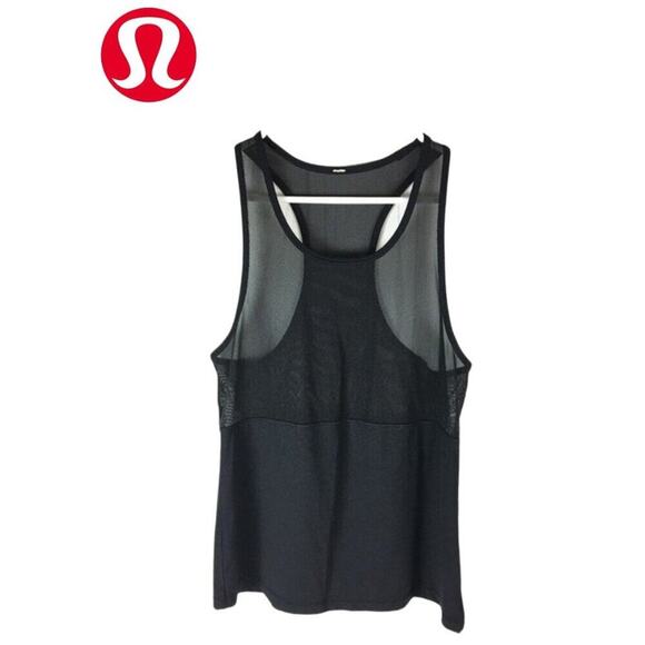 Lululemon Half-Mesh Tank, Black | Size 4-6 - Picture 2 of 13
